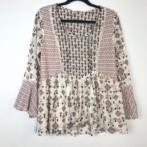 Style & Co Boho blouse size M